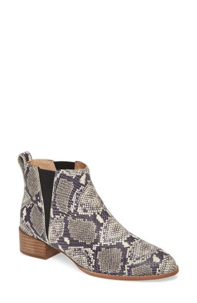 Madewell The Carina Bootie In Stone Multi Snake Print