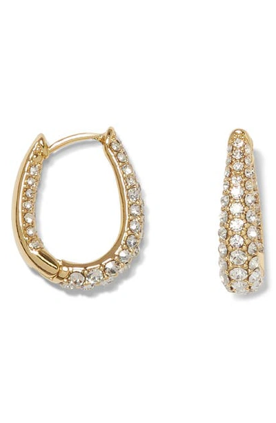 Vince Camuto Pave Oval Hoop Earrings In Gold