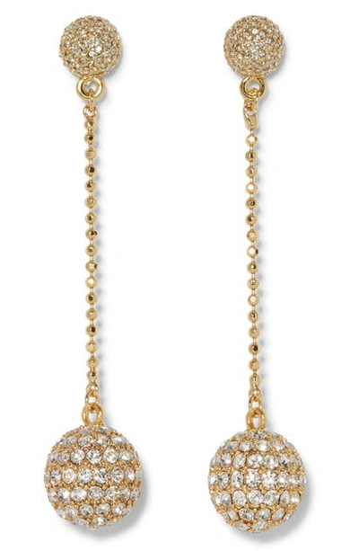 Vince Camuto Disco Ball Pave Linear Drop Earrings In Gold