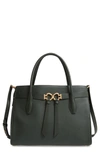 Kate Spade Large Toujours Leather Satchel In Deep Evergreen