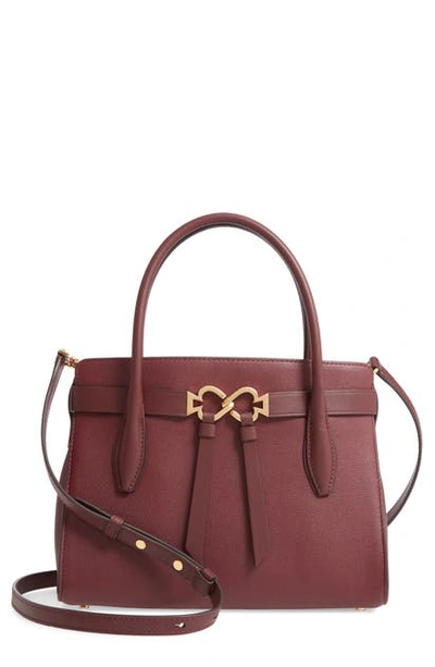 Kate Spade Toujours Medium Leather Top Handle Bag In Burgundy