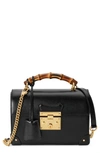 GUCCI PADLOCK BAMBOO HANDLE LEATHER SHOULDER BAG,6032211DBRG