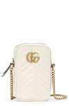 Gucci Mini Quilted Leather Crossbody Bag In Mystic White