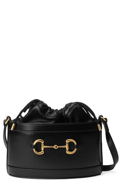 Gucci 1955 Horsebit Mini Leather Shoulder Bag In Black