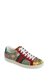 Gucci 10mm New Ace Cotton Canvas Sneakers In Nude