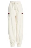 GUCCI LOGO LABEL COTTON TRACK PANTS,598818XJCBV