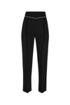 MSGM MSGM EMBELLISHED TRIM TAILORED TROUSERS
