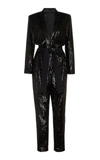 A.L.C WOMEN'S KIERAN BELTED SEQUINED CREPE JUMPSUIT,761267