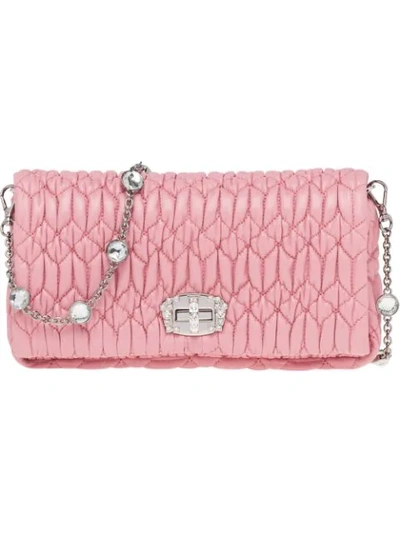 Miu Miu Iconic Crystal Bag In Pink