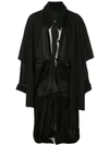 Raf Simons Mantel Im Layering-look In Brown