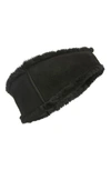 Ugg Genuine Shearling Headband In Black