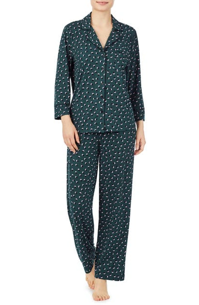 Kate Spade Brushed Jersey Pajamas In Kirby Dot