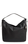 STEVE MADDEN PEBBLED LEATHER CONVERTIBLE HOBO,BKINSLY