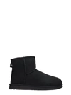 UGG MINI CLASSIC HIGH HEELS ANKLE BOOTS IN BLACK SUEDE,11138143