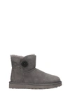 UGG MINI BAILEY BUT LOW HEELS ANKLE BOOTS IN GREY SUEDE,11138135