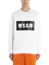 Msgm Cotton Sweatshirt In White