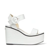 Jimmy Choo Abigail 100mm Wedge Sandals In Neutral
