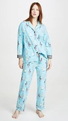 PJ SALVAGE HAPPY LLAMAKAH FLANNEL PJ SET