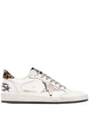 GOLDEN GOOSE BALL STAR LEOPARD AND SNAKE-PRINT SNEAKERS