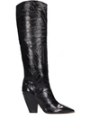 TORY BURCH LILA BOOTS IN BLACK LEATHER,11139485