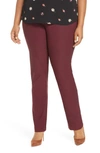 Nic + Zoe 'wonder Stretch' High Rise Straight Leg Pants In Port