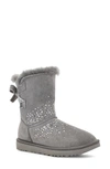 Ugg Classic Galaxy Bling Short Boot In Charcoal Suede