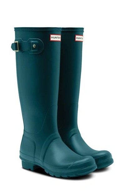 Hunter Original Tall Waterproof Rain Boot In Galvanize