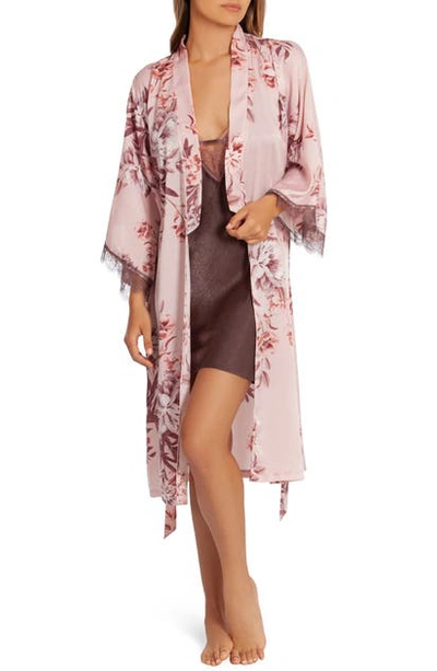 Midnight Bakery Joanna Floral Wrapper Dressing Gown In Sloane Floral-pink
