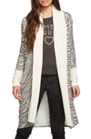 CHASER COZY KNIT DUSTER CARDIGAN,CW7972-ZBRA