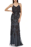 JS COLLECTIONS BEADED BLOUSON GOWN,867098