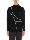 A-COLD-WALL* A-COLD-WALL* MEN'S BLACK WOOL SWEATER,ACWAW19KC01BLACK XL