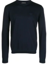 Prada Blue Wool Lightweight Sweater In Blue