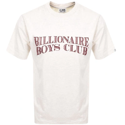 Billionaire Boys Club Logo-flocked Mélange Cotton-jersey T-shirt In Cream