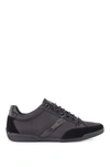 HUGO BOSS LACE UP HYBRID SNEAKERS WITH MOISTURE WICKING LINING