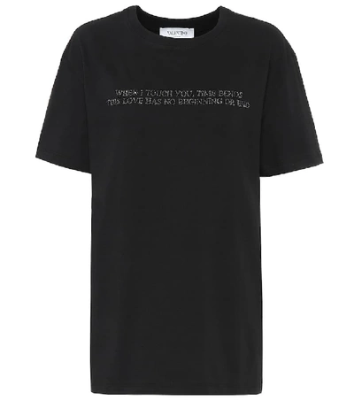 Valentino Cotton T-shirt In Black