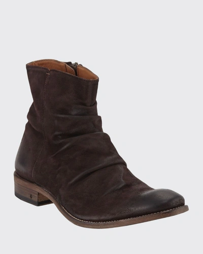 John Varvatos Men's Morrison Sharpei Suede Boots In Espresso