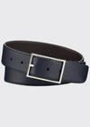 SIMONNOT GODARD LAGUN GRAINED REVERSIBLE BELT,PROD149110206