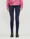 7 For All Mankind Womens Slim Illusion High-rise Skinny Jeans Starlight In Starlight (blue)