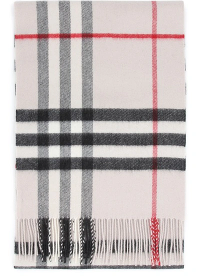 Burberry The Classic Check Cashmere Scarf In Stone Check
