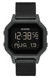 Nixon Women's Siren Black Stainless Steel Milanese Bracelet Watch 36mm In Black