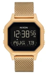 Nixon Siren Digital Bracelet Watch, 36mm In Gold/ Black/ Gold