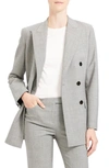 THEORY DOUBLE BREASTED STRETCH WOOL SUIT JACKET,J1005105