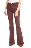 Frame Le High Flare Jeans In Bordeaux