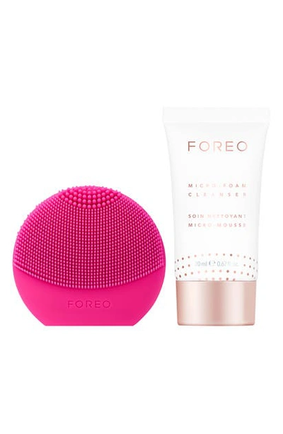 Foreo Luna(tm) Fofo Skin Analysis Facial Cleansing Brush & Micro-foam Cleanser Set In Pink