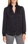 VINCE CAMUTO TEXTURED SMOCK DETAIL LONG SLEEVE BLOUSE,9169067