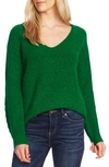 VINCE CAMUTO RIBBED V-NECK SWEATER,9169218