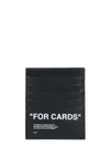 OFF-WHITE BOLD QUOTE WALLET IN BLACK LEATHER,11140207
