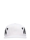Off-white Diagonal Stripe Print Baseball Cap In White