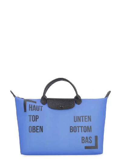 Longchamp Déménagement Transparent Travel Bag In Blue