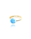 TAMARA COMOLLI BOUTON 18K YELLOW GOLD SMALL SWISS BLUE TOPAZ CABOCHON RING,PROD226170147